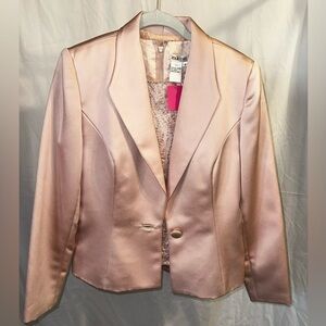 Women’s Suit Jacket and Top. Size 8. Light Pink with beading on the blouse.
